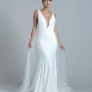 Robe de mariée à perles