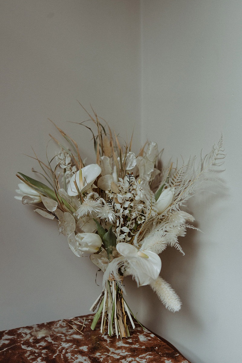 Bouquet de mariée blanc