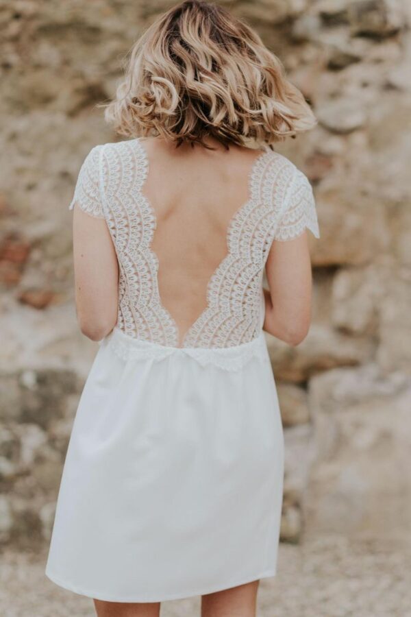 Robe de mariée courte pour mariage civil