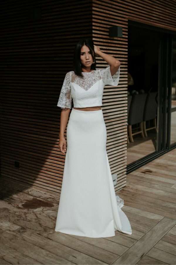 Crop top et jupe pour mariage