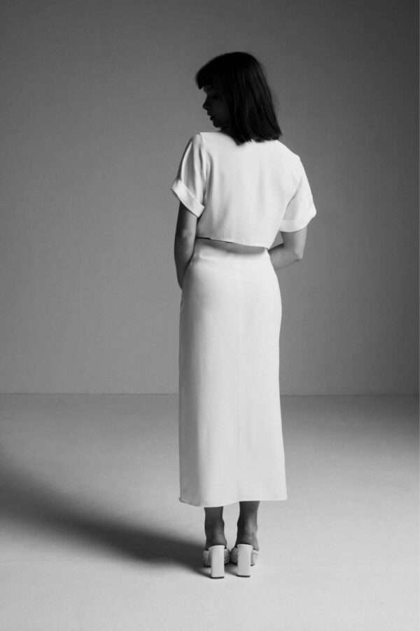 Robe longueur midi pour mariage civil