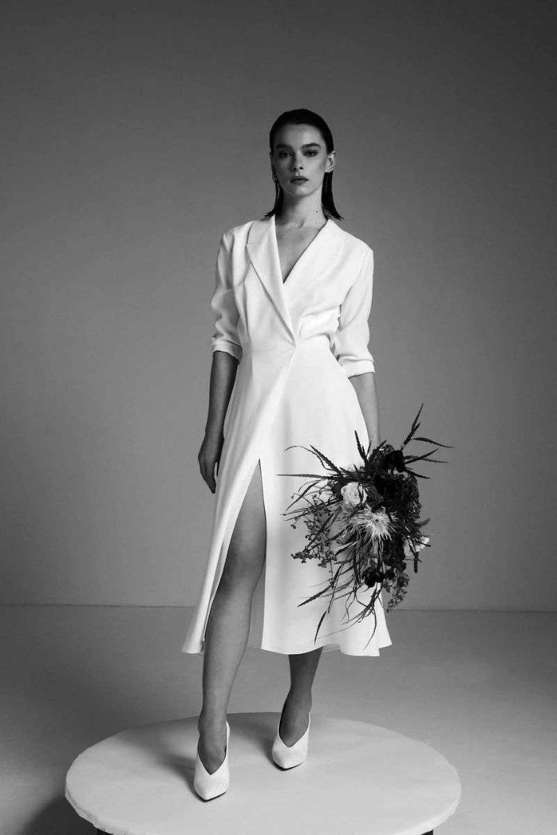 Robe midi porte-feuille