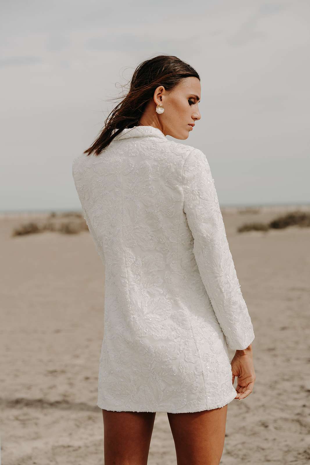 Robe taille en tulle brodé fleurs et sequins Manon Gontero