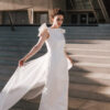 Robe de mariée droite en piquée de coton - Clémentine Iacono