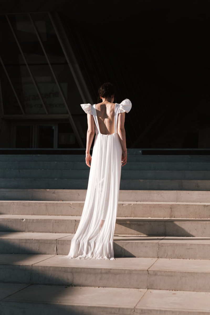Robe de mariée simple dos nu de seconde main - La Sève