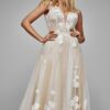 Robe de mariée princesse brodé fleurs Sylwia Kopczynska
