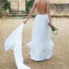 Robe de mariée sans dentelle fluide grand nu Donatelle Godart