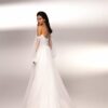 Robe de mariée bustier manches bouffantes et traîne amovible Elly Bride