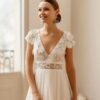 Crepuscule-ElsaGary-robe-mariee-dentelle-fleurs-3D.jpg Robe de mariée en dentelle à fleurs et mousseline fluide légère Elsa Gary