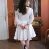 Robe de mariage civil manches trois quart Atelire Gasparine
