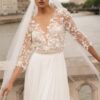 Robe de mariée bohème à manches trois quart Oksana Kokhan