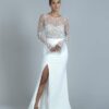 Lara-Rime-Arodaky-robe-mariee-fendue.jpeg Robe de mariée sirène à manches longues Rime Arodaky