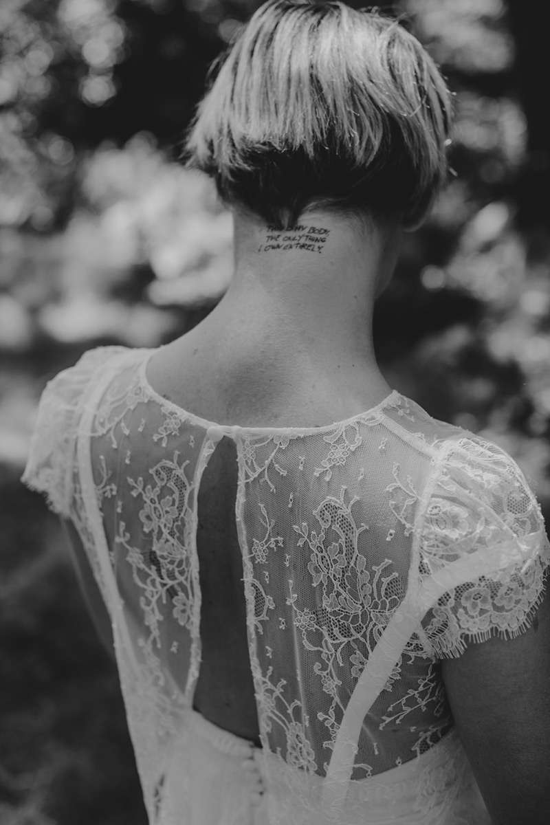 Robe de mariée deux pièces top dentelle Salomé Gautard