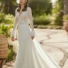 Robe pour mariage d'hiver en dentelle et mousseline fluide Alma Novia