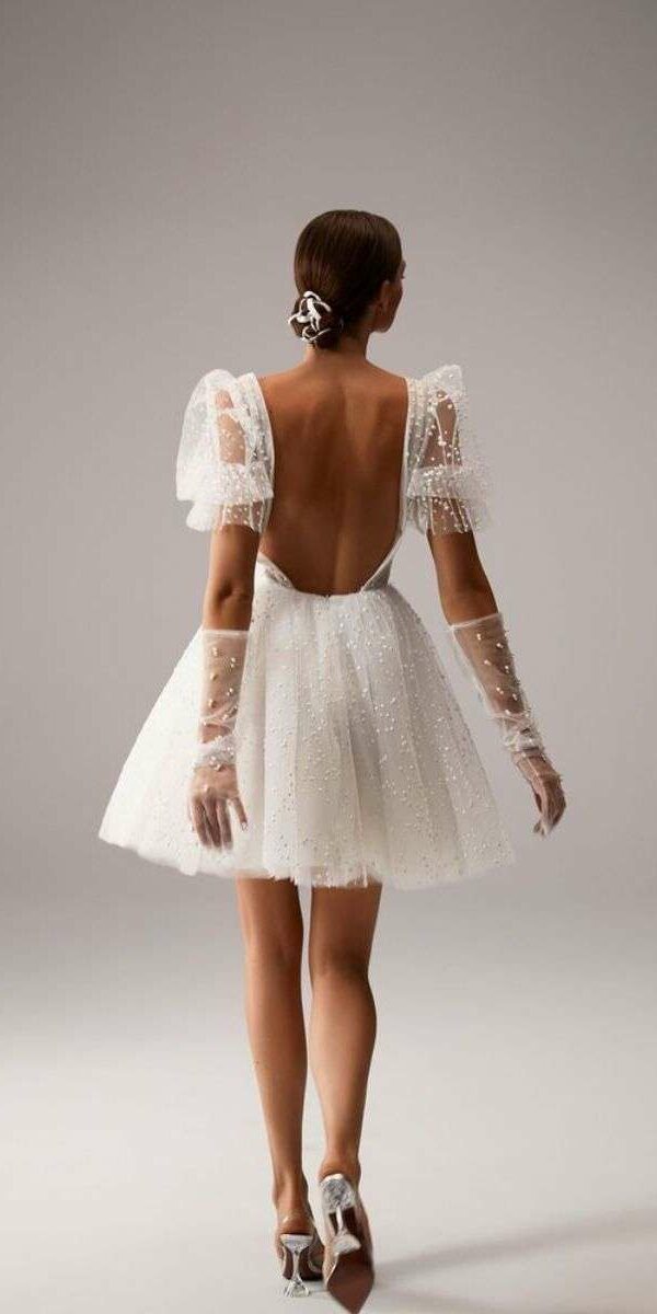 Robe de mariée courte de seconde main à Lyon