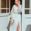Robe de mariée fendue de seconde main Boudoir de Zoé