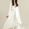 Robe de mariée fluide originale à manches longues Rue de Seine