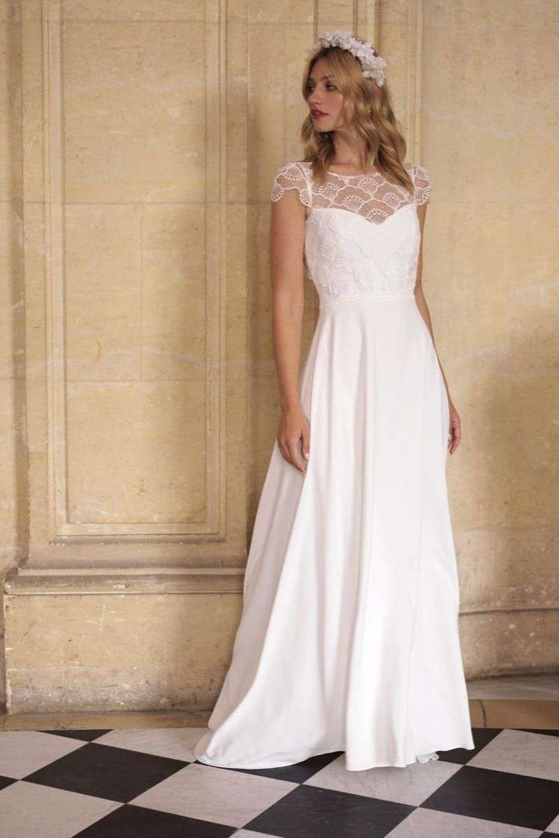 Odeline-MarieLaporte-robes-mariee-occasion-lyon.jpg Robe mariée dos nu en mousseline fluide de Marie Laporte