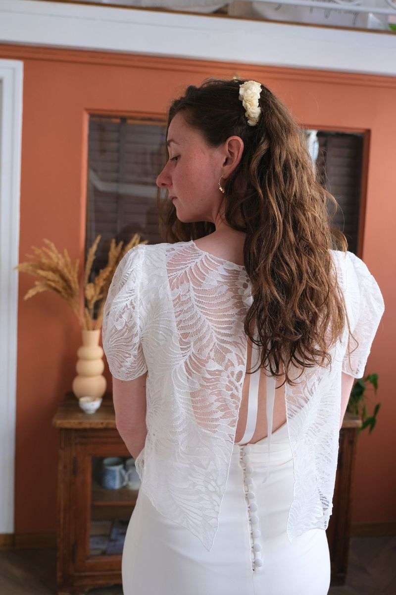 Top en dentelle pour mariage Atelier Gasparine