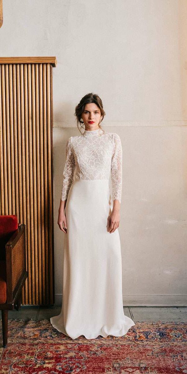 Robe de mariée encolure américaine