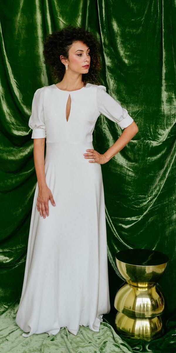 Robe de mariée fluide retro Clémentine Iacono