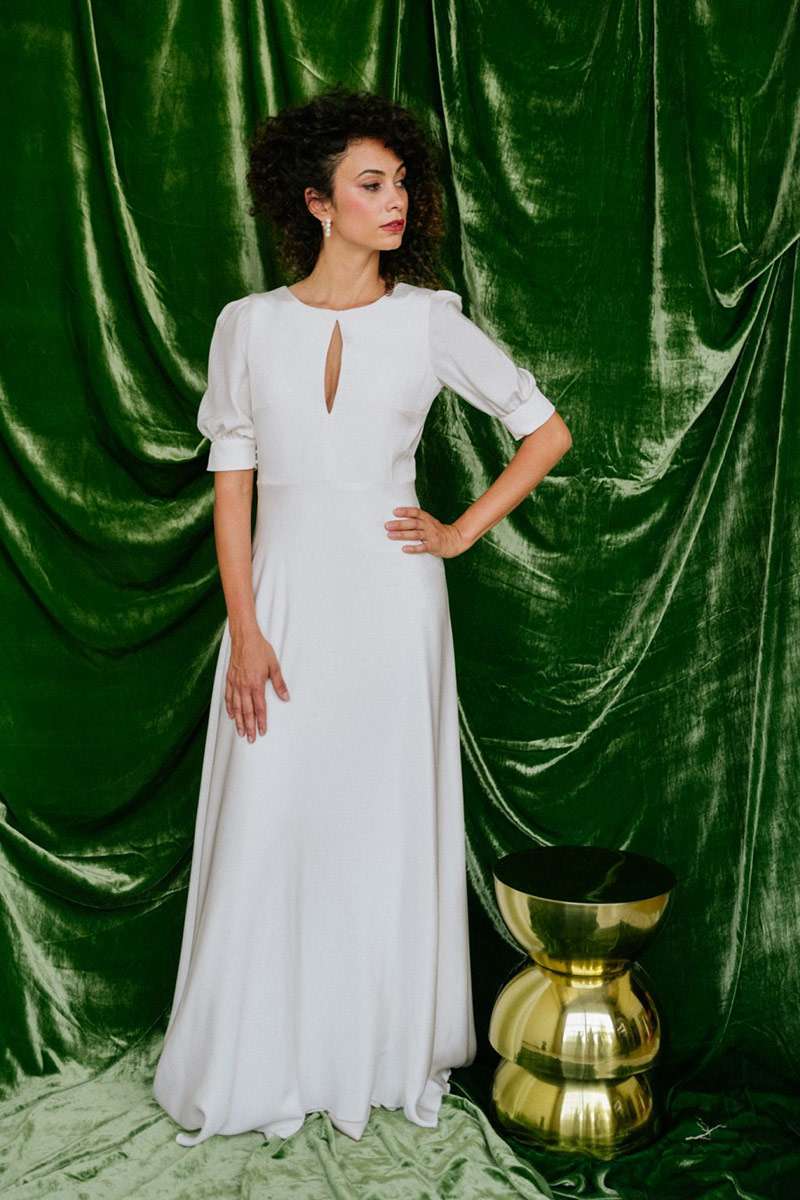 Robe de mariée fluide retro Clémentine Iacono