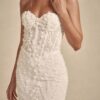 Robe de mariée sirène dentelle fleurs 3D et sequins - Made With Love chez La Sève