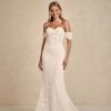 Robe de mariée sirène bustier et manches tombantes de seconde main - La Sève Lyon