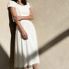 Robe de mariée longueur midi de seconde main Laure de Sagazan chez La Sève Lyon