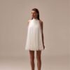 Chani-MillaNova-robe-mariee-courte Robe de mariée courte en tulle col américain - La Sève à Lyon