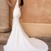 Eureka-pronovias-robe-mariee-sirene-dos-nu Robe de mariée sirène sans manche et sans dentelle