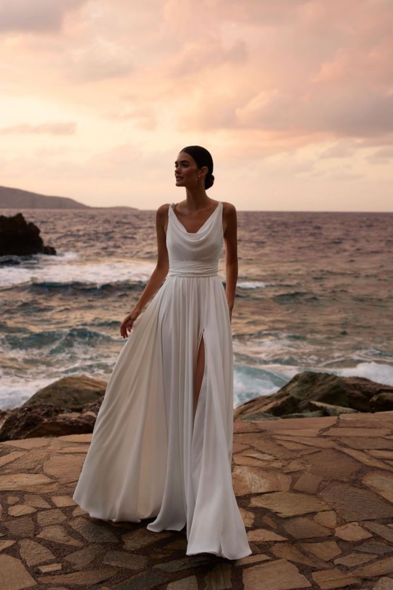 Robe de mariée style déesse grecque de seconde main - La Sève Lyon 6