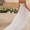 Heraiz-AlmaNovia-dos-nu-noeud Robe de mariage à bretelles fines et dos nu, Seconde main à Lyon