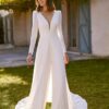 Robe pour mariage d'hiver simple et intemporelle - La Sève Lyon