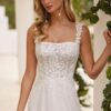 Robe de mariée avec manches amovibles