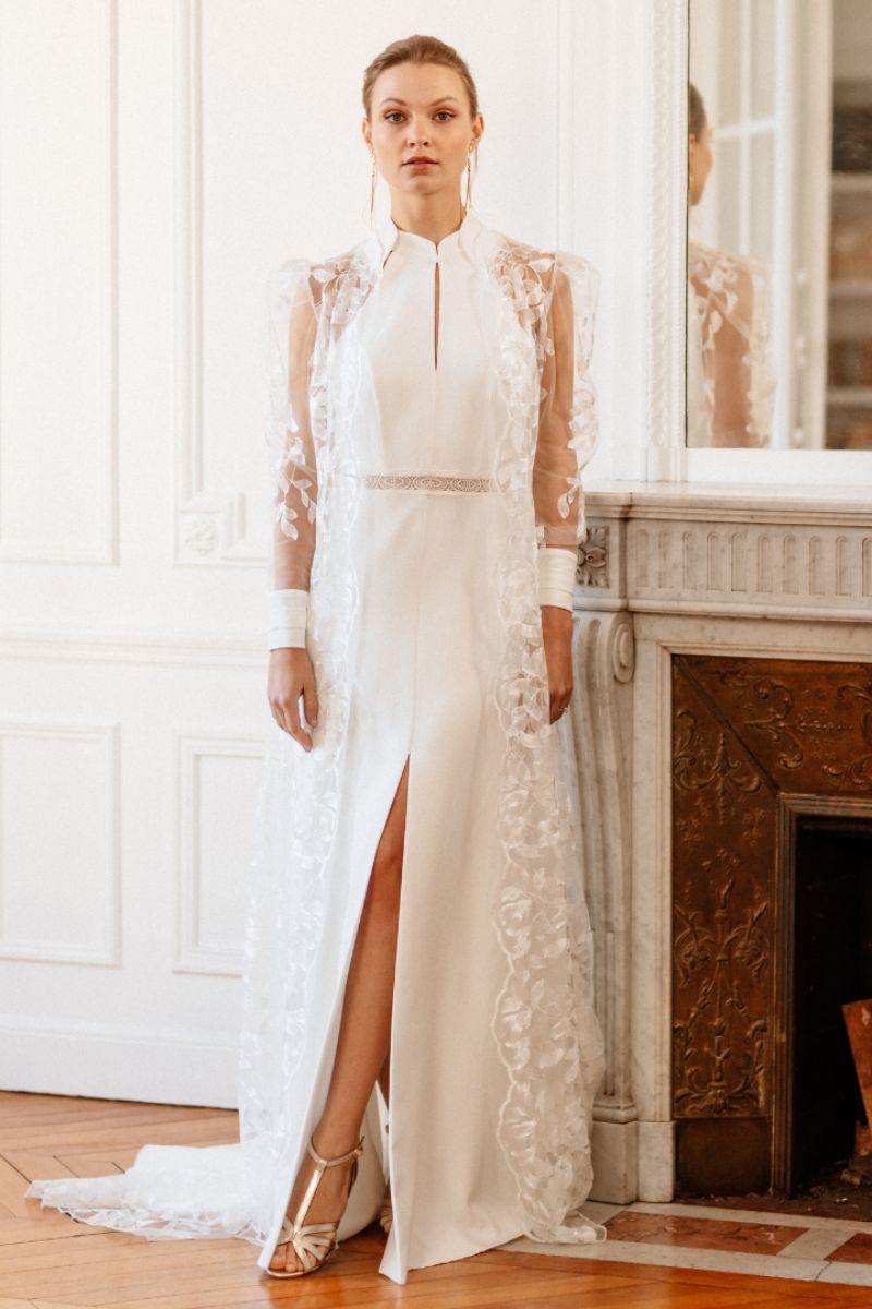 Robe et manteau de mariée