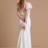 Robe de mariée bretelle fine et top dentelle - Showroom seconde main Lyon